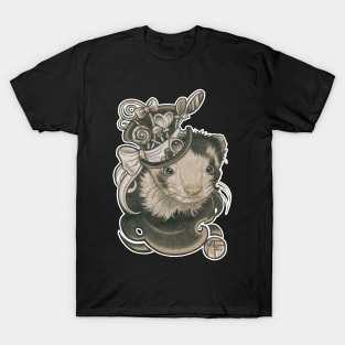 The Candy Lover Ferret - White Outlined Version T-Shirt